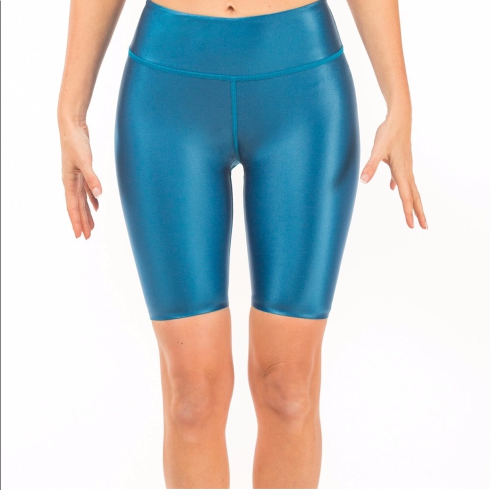 NWT $95 Fierce + Regal The Shiny Long Biker Short